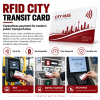 Carte de transport NFC RFID en PVC personnalisée en gros, 13,56 MHz ISO14443A, conception gratuite pour bus, métro, accès hôtelier