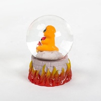Globe à neige personnalisé avec figurine de dragon de dessin animé japonais, cadeau pour enfants, 45 mm