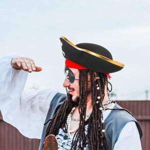 Madehine di vendita calda per bambini adulti cappello da pirata accessori capitano tricorno Admiral Jack decorazione passero per eventi di carnevale - Product Image 5