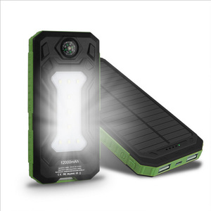 Batterie <span class=keywords><strong>solaire</strong></span> grande capacité avec double port USB, chargeur <span class=keywords><strong>solaire</strong></span> portable et lumière LED pour téléphone portable et ordinateur portable - Product Image 1