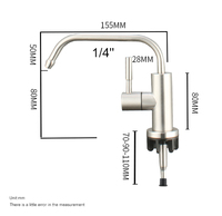 Robinet purificateur d'eau de cuisine à osmose inverse Type 7, filtre à eau en acier inoxydable 304, fonction eau froide, design élégant