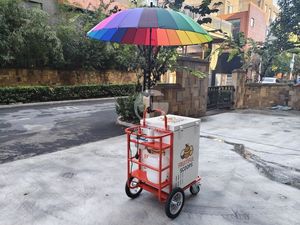 Stand de crème glacée Street Mobile standard européen Chariot de crème glacée avec congélateur - Product Image 2