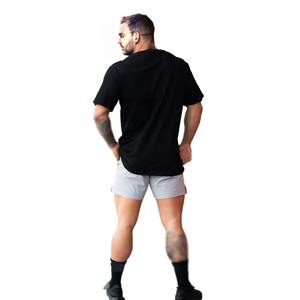 Venta al por mayor de fábrica, Camiseta de algodón 100% 180 Gsm, logotipo impreso personalizado, tela tejida de estilo Formal holgada - Product Image 2