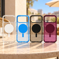 Coque de téléphone magnétique transparente motif sucette mignonne pour iPhone 18 / 17 Pro Max / 18P, compatible avec le chargement sans fil et antichoc – Vente en gros