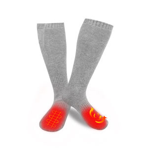 Chaussettes chauffantes de <span class=keywords><strong>ski</strong></span> thermiques électriques rechargeables pour hommes femmes chaussettes d'hiver chauffantes épaisses avec <span class=keywords><strong>motif</strong></span> imprimé de batterie tricoté - Product Image 1