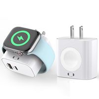 Cargador HYTO para Apple Watch, Inalámbrico Magnético de 23W, Doble Puerto (USB-C+USB-A), Bloque de Carga Rápida de Pared, Enchufe de Viaje, Cargador para iWatch