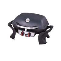 Barbecue à gaz portable pliable avec brûleur S/S, revêtement poudré, allumage piézoélectrique, homologation CE ETL