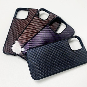 Fundas <span class=keywords><strong>de</strong></span> Fibra <span class=keywords><strong>de</strong></span> Carbono Forjado Real 3K con Acabado Brillante y Colorido para <span class=keywords><strong>iPhone</strong></span> <span class=keywords><strong>12</strong></span> a 16 Pro Max Plus, Compatibles con Carga Inalámbrica - Product Image 1