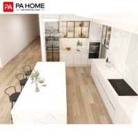 Meubles de cuisine modernes avec finition laquée, conception gratuite, armoires de cuisine RTA