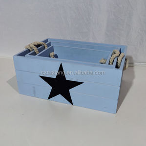 Casier <span class=keywords><strong>pour</strong></span> peintures à la maison, boîte en bois véritable, 3 boîtes - Product Image 6