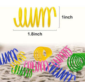 4 Piezas de Juguetes para Gatos, Juguete Interactivo <span class=keywords><strong>en</strong></span> Espiral Personalizado y Creativo, Juguete de Resorte de Plástico Duradero, Juguete para Gatos para Pasar el Tiempo y Mantenerse <span class=keywords><strong>en</strong></span> Forma, Suministros para Mascotas - Product Image 6
