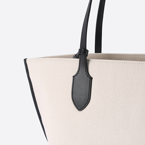 Bolsa de Trabajo Ecológica de Algodón BCI Premium con Bolsa Desmontable, Asa con Detalles en PU, Diseño Moderno - Product Image 4