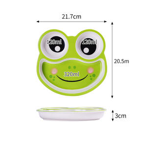 Miamine assiette à dîner mignonne de dessin animé de la maternelle, vaisselle compartimentée fournitures pour bébé assiette à dîner de nourriture auxiliaire - Product Image 6
