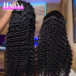 Parrucca di <span class=keywords><strong>capelli</strong></span> umani ricci grezzi cambogiani/birmani, con pizzo HD 13x4, onda profonda riccia, 5x5, pre-tagliata, pre-strappata, senza colla - Product Image 1