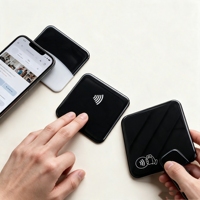 Tarjeta Inteligente NFC RFID 13.56MHz Personalizable y Programable, Cuadrada de 100x100mm, Impermeable, para Control de Acceso y Membresía Empresarial