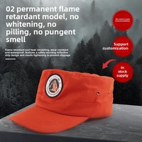 Casquette de camouflage en aramide ignifuge orange-rouge, taille ajustable, durable, pour la lutte contre les incendies forestiers et la patrouille en montagne, résistante à 50 lavages