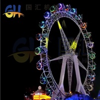 Grande Roue de 50m pour Parc d'Attractions Électrique, Équipement de Jeux de Carnaval, à Vendre