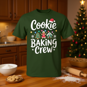 Camiseta navideña de Cookie Baking Crew, diseño festivo para la diversión familiar - Product Image 3
