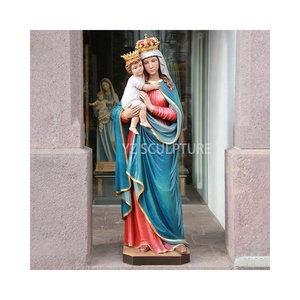 Venta al por mayor católica religiosa Bendita Virgen María resina artesanía estatua <span class=keywords><strong>madre</strong></span> María fibra de vidrio Virgen María escultura - Product Image 2