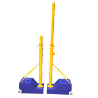 Base roulante mobile pour poteau multisports |   Poteau de filet de volley-ball, badminton et tennis réglable en hauteur et imperméable pour salle de sport et école