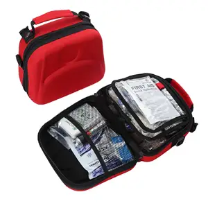 Kotak peralatan bertahan hidup portabel, tas pertolongan pertama EVA Kit pertolongan pertama untuk luar ruangan, berkemah, mendaki gunung