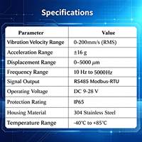 Transmitter Getaran CE RS485 3-Axis MEMS Frekuensi Tinggi Akselerometer Parameter Lengkap 10-5000Hz untuk Mesin Putar Kecepatan Tinggi
