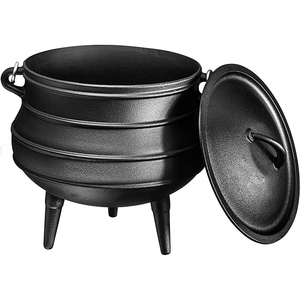 Ustensiles de cuisine d'extérieur <span class=keywords><strong>en</strong></span> <span class=keywords><strong>fonte</strong></span> pour four néerlandais Camping Plusieurs tailles avec couvercle Marmites africaines - Product Image 5