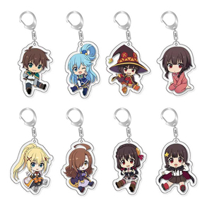 Llavero de 55 mm de Anime <span class=keywords><strong>KonoSuba</strong></span>: La Bendición de Dios en Este Maravilloso Mundo, con Personajes como Satou Kazuma, Aqua y Megumin, Regalos de Navidad - Product Image 1