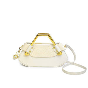Sac à main pour femme avec poignée triangulaire en métal, imprimé léopard, sac à bandoulière tendance avec sangle amovible, sac à bandoulière - Product Image 3