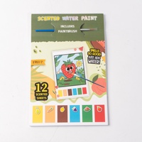 Livre de peinture à l'eau parfumé personnalisé en gros, thème fruits, kit de peinture à l'aquarelle sans salissure pour enfants, fabricant d'usine en gros