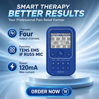 Appareil TENS pour soulager la douleur, stimulateur musculaire TENS/EMS/IF/RUSS/MIC avec 96 programmes, 90 niveaux d'intensité, rechargeable