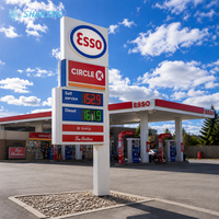 Panneau publicitaire extérieur personnalisé avec écran vidéo, affichage numérique des prix de l'essence, écran LED totem pour station-service