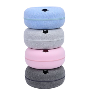 Lynpet desmontable 2 en 1 de fieltro redondo gato jugar Donut túnel lavable resistente a los arañazos gato cueva cama <span class=keywords><strong>para</strong></span> <span class=keywords><strong>gatos</strong></span> de interior - Product Image 6