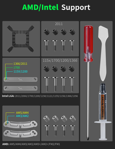 Enfriador de aire para <span class=keywords><strong>CPU</strong></span> de doble torre upHere, 6 tubos de calor, ventilador de <span class=keywords><strong>CPU</strong></span> PWM de 120 mm, enfriador de <span class=keywords><strong>CPU</strong></span> de alto rendimiento - Product Image 6