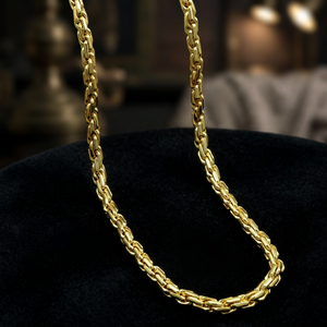 Vente en gros de chaîne byzantine plaquée or micro 14K 18K 24K, chaîne de mode, chaîne de style byzantin, chaîne plaquée or, tenue de tous les jours. - Product Image 1