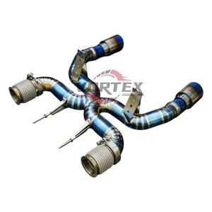 ระบบท่อไอเสียแบบ Catback ยี่ห้อ Vortex OEM รุ่น Titanium Valvetronic สำหรับ McLaren 720 แบบตรงพร้อมท่อดาวน์ไปป์ - Product Image 1