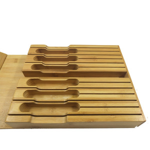 Exquisito juego de cuchillos de bambú y madera, soporte para cuchillos de cocina, estante para cuchillos de ocho ranuras, caja para cuchillos de bambú de seis ranuras - Product Image 4