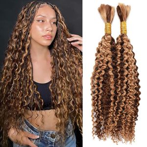 Virgin Brazilian Water <span class=keywords><strong>Wave</strong></span> Jerry Curly Boho Curls 100% Remy Bulk Cabello humano trenzado Single Weft Kinky Deep <span class=keywords><strong>Wave</strong></span> al por mayor - Product Image 5