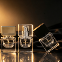 Mini flacon de parfum vide en verre de 15 ml, rechargeable, atomiseur de parfum de voyage, conteneur de parfum portable pour cosmétiques