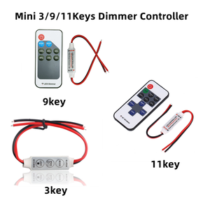 <span class=keywords><strong>Mini</strong></span> 9/11 phím dimmer điều khiển hai dây RF từ xa cho màu duy nhất Neon ống và COB 2835 5050 5730 LED Strip DC5-24V ánh sáng - Product Image 2