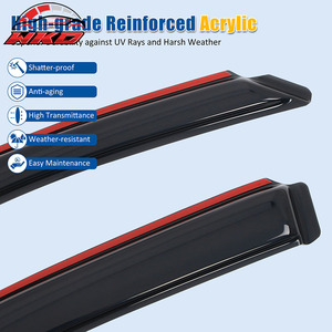 สำหรับ Toyota 4Runner 03-09 ชุดบังแดดหน้าต่างแบบ In-Channel 4 ชิ้น อะคริลิคสีรมควัน - Product Image 4
