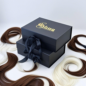 <span class=keywords><strong>2025</strong></span> biểu tượng tùy chỉnh có thể gập lại phần mở rộng tóc hộp hiển thị với xử lý satin lót tóc giả tóc con người hộp giấy cho salon và cửa hàng Quà Tặng - Product Image 5