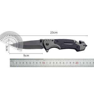 Cuchillo Plegable Multifuncional de Acero Inoxidable Personalizable OEM HK Brand FB081, para Supervivencia al Aire Libre, Camping, Bricolaje, Grado G10 - Product Image 3