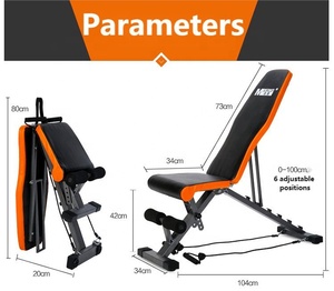 Banc de gymnastique à domicile à inclinaison réglable, banc de siège d'haltères à vendre, corps de <span class=keywords><strong>Fitness</strong></span> en cuir métal OEM acier Style salon - Product Image 5