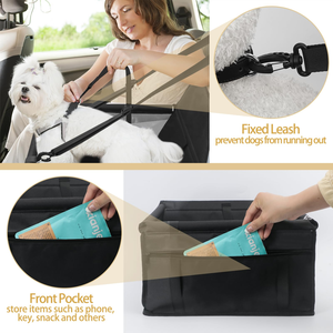 Asiento Elevador Portátil y Transpirable para Coche, Bolsa de Bicicleta para Gatos con Cinturón de Seguridad, Jaula Transportadora para Perros, Segura y Estable para Viajes - Product Image 4