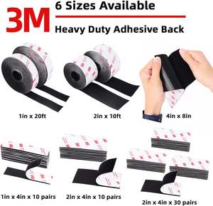 Klettband 2,5 cm x 6 m Hochleistungs-Doppelseitiges Selbstklebendes PVC-Klettband Wiederverschließbare Montagestreifen für Bilder - Product Image 2