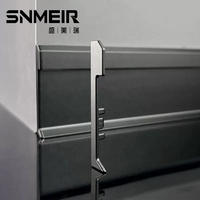 Senmry Plinthe d'usine avec panneau de base led avec garniture d'angle en métal léger décorative