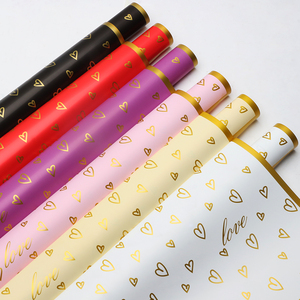 Korean Style Waterproof OPP Flower Wrapping Paper for Valentine's Day, Wholesale Bouquet Packaging Supplies - Product Image 1