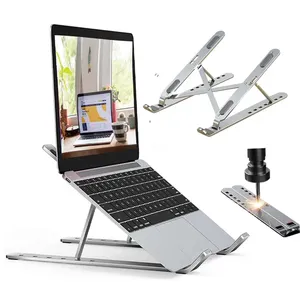 Suporte dobrável para laptop, suporte portátil em liga ajustável para mesa e notebook, suporte para mesa e escritório doméstico