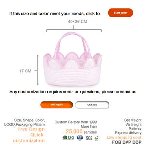 Bolsa de <span class=keywords><strong>pañales</strong></span> de algodón rosa con borde festoneado y asa, para almacenamiento de <span class=keywords><strong>pañales</strong></span> y juguetes de bebé, venta al por mayor directa de fábrica, pedido a granel - Product Image 2